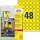 AVERY Zweckform wetterfeste Folienetiketten L6128-20 gelb 30,0 x 30,0 mm, 20 Blatt
