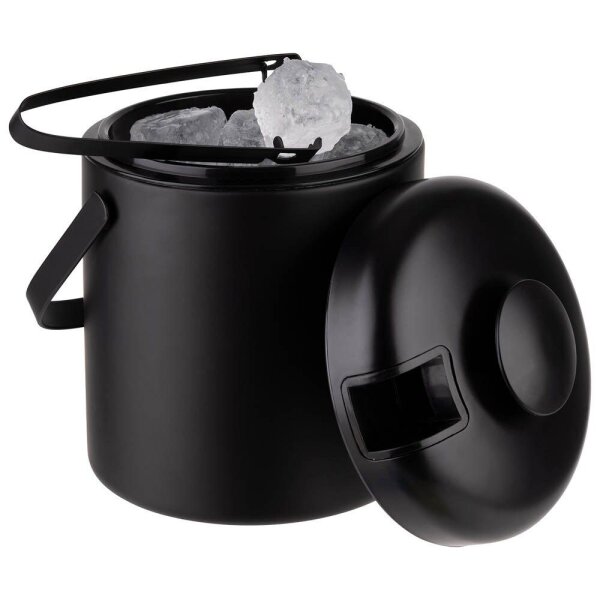 APS Eiswürfelbehälter Polar schwarz, für max. 50 Eiswürfel, 1 St.