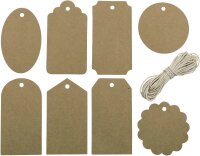 artoz Geschenkanhänger braun Hangtag Set Recycling,...