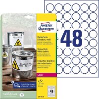 AVERY Zweckform wetterfeste Folienetiketten L4716-20...