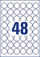 AVERY Zweckform wetterfeste Folienetiketten L4716-20 weiß 30,0 x 30,0 mm, 20 Blatt