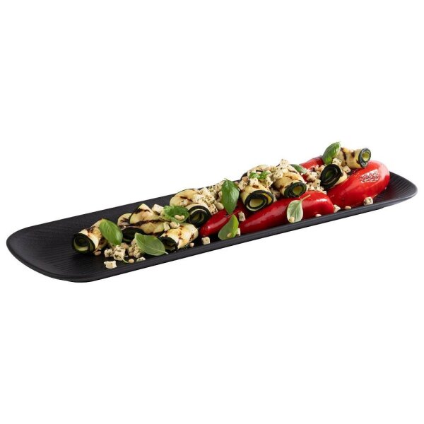 APS Tablett Nero GN 2/4 schwarz länglich 53,0 cm, 1 St.