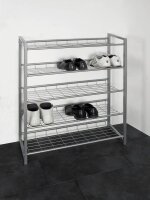 HAKU Möbel Schuhregal silber 80,0 x 30,0 x 106,0 cm,...
