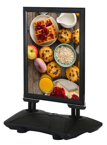 update displays Kundenstopper WindPro schwarz DIN A1 2 Fächer 71,5 x 4,7 x 143,0 cm, 1 St.