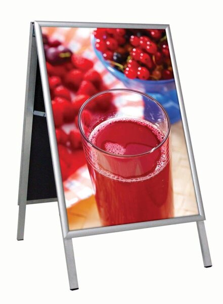 update displays Kundenstopper silber DIN A2 2 Fächer 50,0 x 6,0 x 100,0 cm, 1 St.