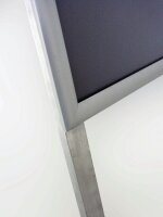 update displays Kundenstopper silber DIN B1 2 Fächer 80,0 x 6,0 x 139,0 cm, 1 St.