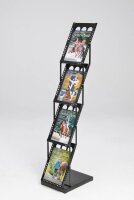 update displays Prospektständer schwarz DIN A4 4 Fächer 38,0 x 28,0 x 135,0 cm, 1 St.