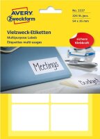 AVERY Zweckform Etiketten 3337 weiß 54,0 x 35,0 mm,...