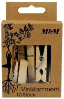 M&M Holzklammern holz 10 Stück, 1 Pack