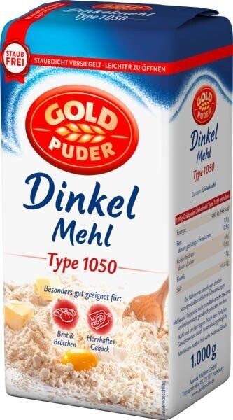 GOLDPUDER Dinkelmehl Type 1050 1,0 kg, 1 St.