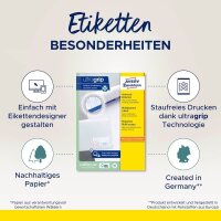 AVERY Zweckform Etiketten 3652 weiß 70,0 x 42,3 mm, 100 Blatt