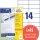 AVERY Zweckform Etiketten 3653 weiß 105,0 x 42,3 mm, 100 Blatt