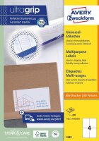 AVERY Zweckform Etiketten 3483 weiß 105,0 x 148,0...