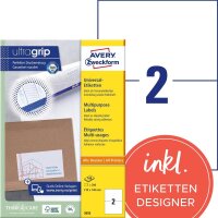 AVERY Zweckform Etiketten 3655 weiß 210,0 x 148,0...