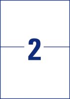 AVERY Zweckform Etiketten 3655 weiß 210,0 x 148,0 mm, 100 Blatt