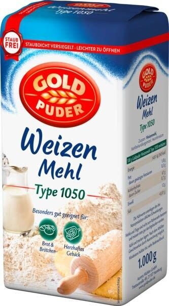 GOLDPUDER Weizenmehl Type 1050 1,0 kg, 1 St.