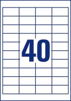 AVERY Zweckform Etiketten 3657 weiß 48,5 x 25,4 mm, 100 Blatt