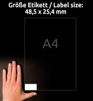 AVERY Zweckform Etiketten 3657 weiß 48,5 x 25,4 mm, 100 Blatt