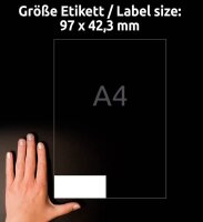 AVERY Zweckform Etiketten 3659 weiß 97,0 x 42,3 mm, 100 Blatt