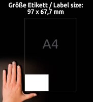 AVERY Zweckform Etiketten 3660 weiß 97,0 x 67,7 mm, 100 Blatt