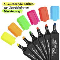 WESTCOTT Textmarker farbsortiert, 6 St.
