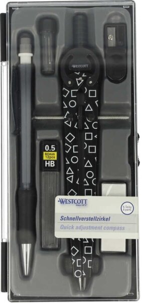 WESTCOTT Zirkel schwarz, 1 St.