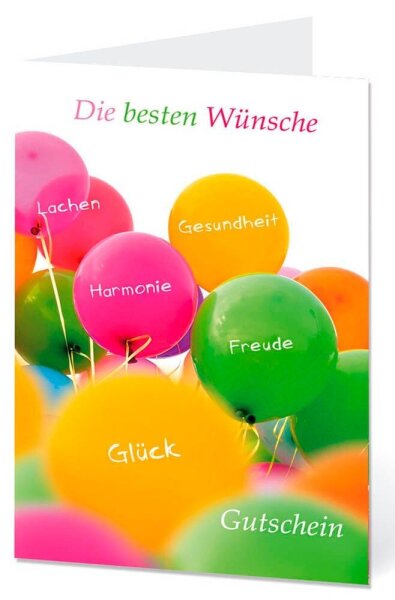 LUMA Gutschein Luftballons mit Innentext AM513 DIN B6, 1 St.