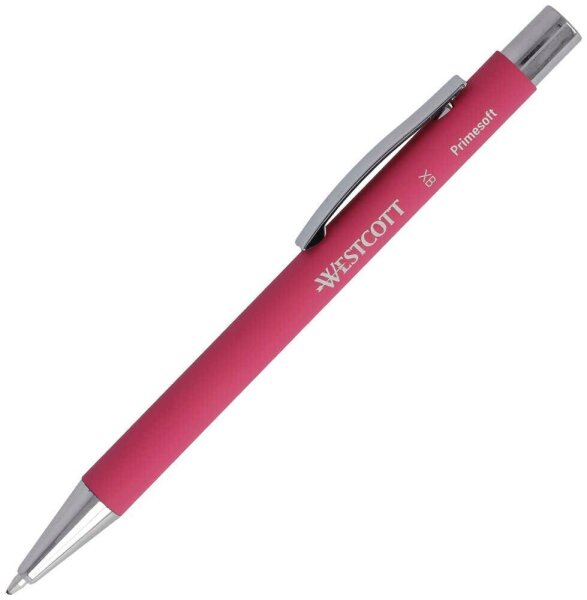 WESTCOTT Kugelschreiber pink, Schreibfarbe: blau, 1 St.