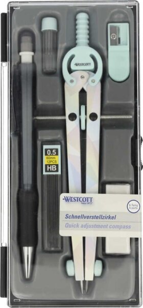 WESTCOTT Zirkel pastell, mint, 1 St.