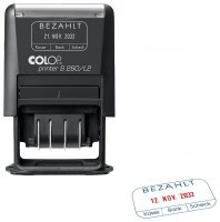 COLOP Datumstempel mit Text "Bezahlt" Printer S...