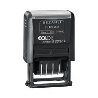 COLOP Datumstempel mit Text "Bezahlt" Printer S...