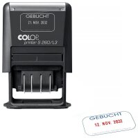 COLOP Datumstempel mit Text "Gebucht" Printer S...
