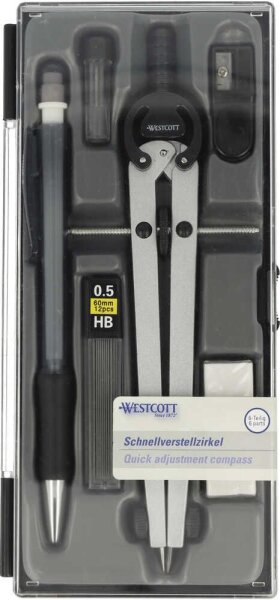 WESTCOTT Zirkel grau, 1 St.