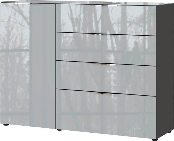 GERMANIA Sideboard Oakland, 3697-587 grafit, silber 134,0 x 42,0 x 102,0 cm, 1 St.
