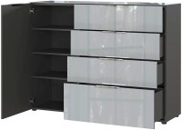 GERMANIA Sideboard Oakland, 3697-587 grafit, silber 134,0 x 42,0 x 102,0 cm, 1 St.