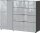 GERMANIA Sideboard Oakland, 3697-587 grafit, silber 134,0 x 42,0 x 102,0 cm, 1 St.