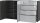 GERMANIA Sideboard Oakland, 3698-587 grafit, silber 184,0 x 42,0 x 102,0 cm, 1 St.