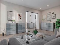 GERMANIA Kommode Oakland, 3696-587 grafit, silber 83,0 x 42,0 x 102,0 cm, 1 St.