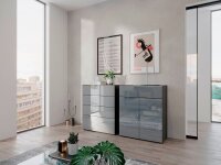 GERMANIA Kommode Oakland, 3695-587 grafit, silber 83,0 x 42,0 x 102,0 cm, 1 St.