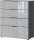 GERMANIA Kommode Oakland, 3695-587 grafit, silber 83,0 x 42,0 x 102,0 cm, 1 St.