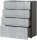 GERMANIA Kommode Oakland, 3695-587 grafit, silber 83,0 x 42,0 x 102,0 cm, 1 St.