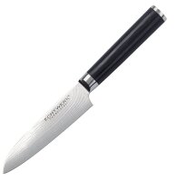 Echtwerk Santokumesser Damast silber, schwarz, Klinge:...