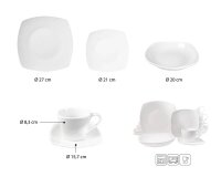 Echtwerk Geschirrset Classic weiß, 1 Set  ( EW-DW-4001 )