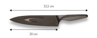 Echtwerk Kochmesser Black Steel schwarz, Klinge: 20,0 cm,...