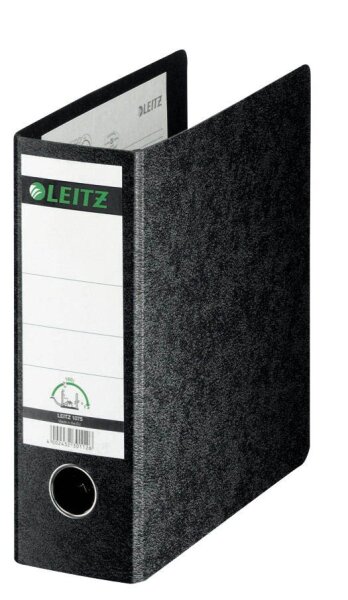 LEITZ 1075 Ordner schwarz marmoriert Karton 7,8 cm DIN A5 hoch, 1 St.
