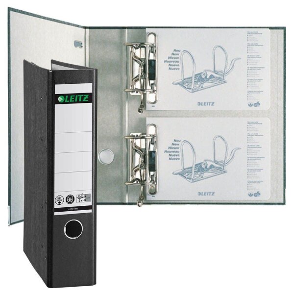 LEITZ 1092 Doppelordner schwarz Karton 7,5 cm, 1 St.