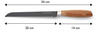 Echtwerk Brotmesser Classic Black Edition schwarz, Klinge: 20,0 cm, 1 St.