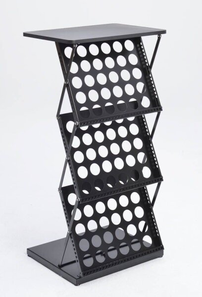 update displays Prospektständer schwarz DIN A3, DIN A4 3 Fächer 52,0 x 52,0 x 93,7 cm, 1 St.