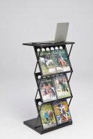 update displays Prospektständer schwarz DIN A3, DIN A4 3 Fächer 52,0 x 52,0 x 93,7 cm, 1 St.