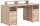 MÖBELPARTNER Niels light Schreibtisch wildeiche rechteckig, Wangen-Gestell eiche 150,0 x 70,0 cm